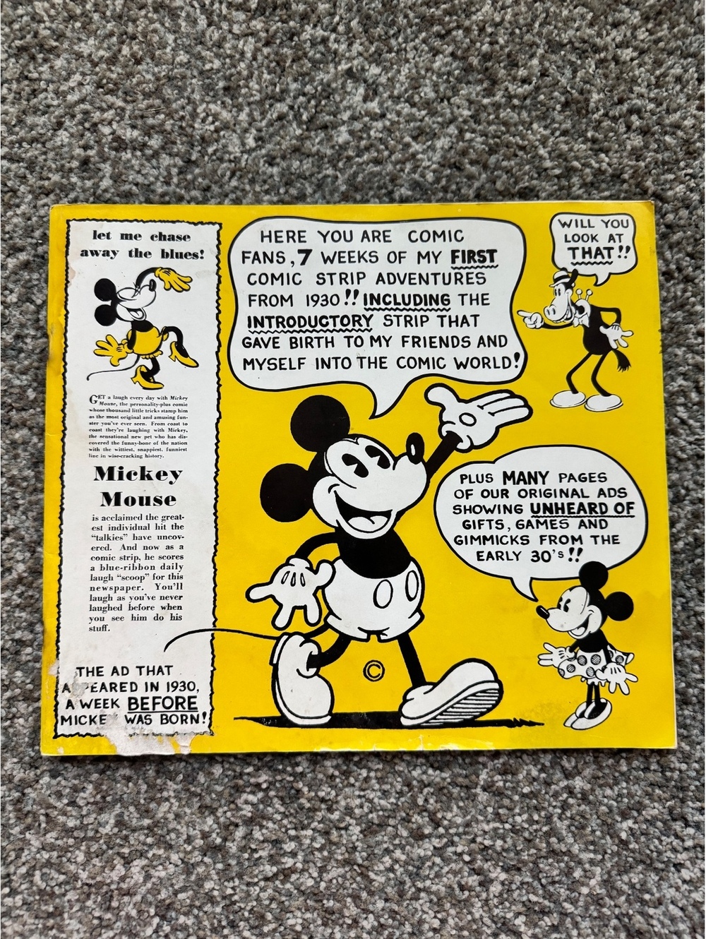 Vintage Limited Edition Mickey Mouse Comic Strip Collection by Walt Disney 1971
